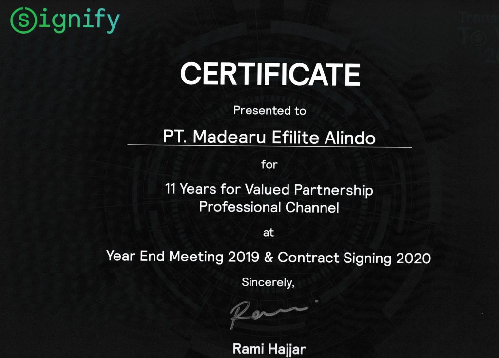 Signify Certificate
